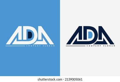 Ada Letter Logo Design. Creative Ada Logo Design. Letter Logo Design.