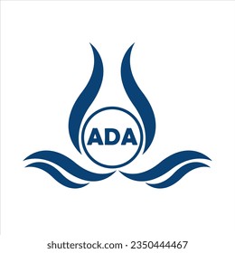 logotipo de la carta fondo blanco .ADA Diseño vectorial del logotipo de finanzas empresariales en el ilustrador .ADA diseño del logotipo de la letra para emprendedores y empresas.
