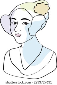 Ada Lovelace Vektorgrafik-Porträt