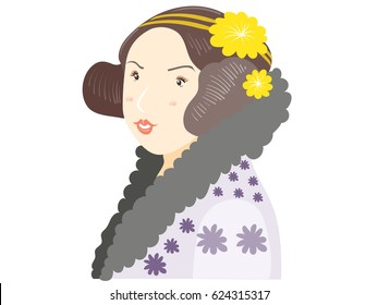 Ada Lovelace In Vector Style