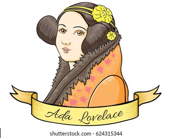 Ada Lovelace In Vector Style