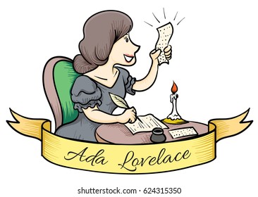 Ada Lovelace In Vector Style