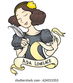 Ada Lovelace In Vector Style