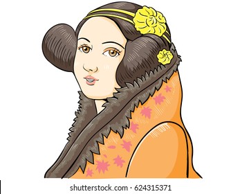 Ada Lovelace In Vector Style