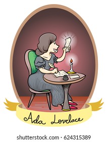 Ada Lovelace In Vector Style