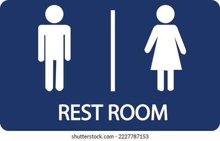 ADA Unisex Restroom Sign vector EPS10