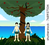 Adam and Eve cartoon
