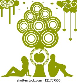 Adam and Eve. eps10