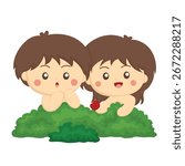 Adam and Eve playing together