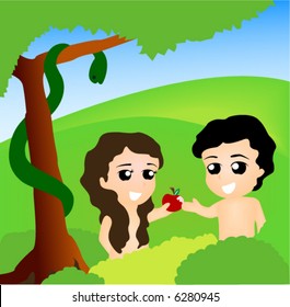 Adam and Eve - Vector