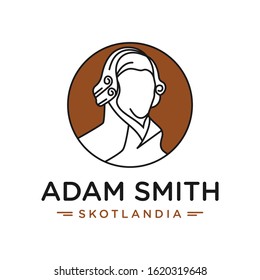 Adam Smith Head Logo Design