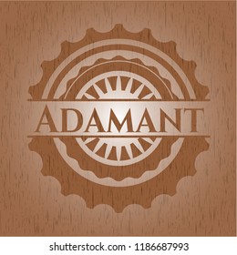Adamant retro wooden emblem