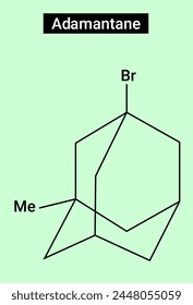 Adamantane molecules can be described as the fusion of three cyclohexane rings.