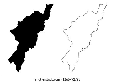 Adamawa State (Subdivisions of Nigeria, Federated state of Nigeria) map vector illustration, scribble sketch Adamawa map