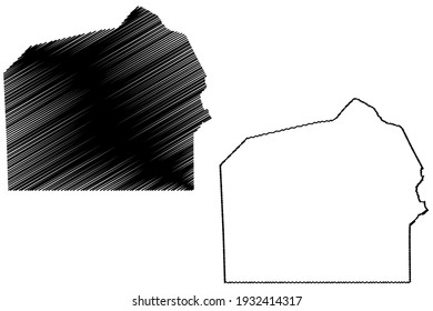 Adams County, Commonwealth of Pennsylvania (U.S. county, United States of America) map vector illustration, scribble sketch Adams map