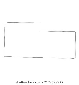 Adams County, North Dakota. Outline of the map