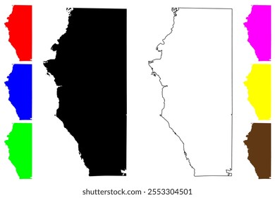 Adams County, State of Wisconsin (U.S. county, United States of America, US) map vector illustration, scribble sketch Adams map