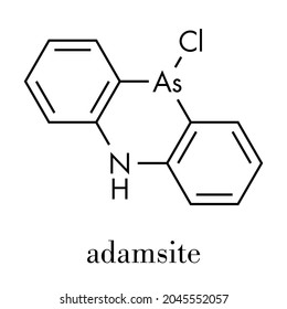 Adamsite Or DM Riot Control Agent. Skeletal Formula.