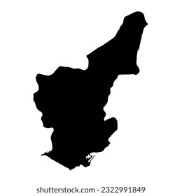 Adana province map, administrative divisions of Turkey. Vector illustration.