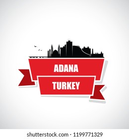 Adana skyline - Turkey - vector illustration