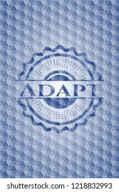 Adapt blue hexagon badge.
