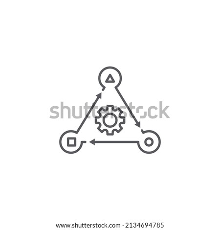 Adapt to change, adaptation, transformation, flexible. Vector icon outline template