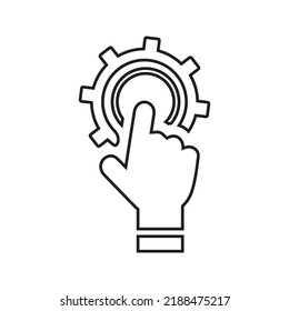 Adapt, change, conforming outline icon. Line art vector.