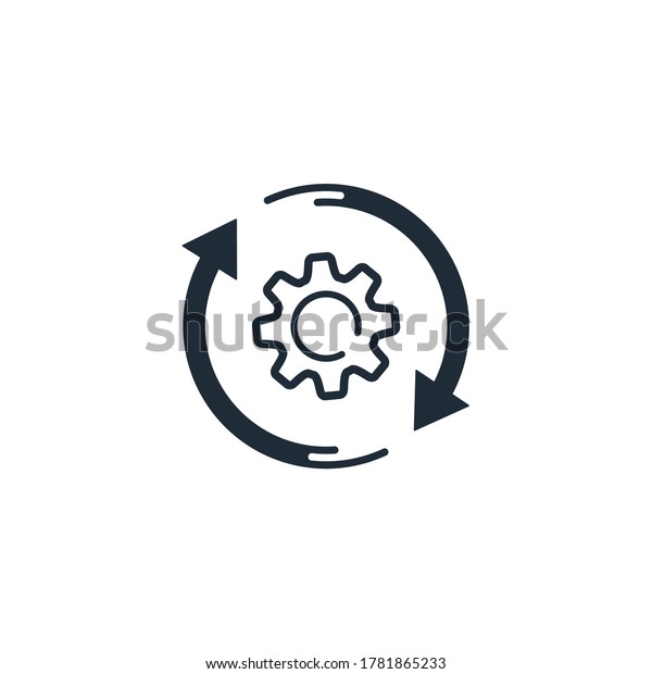 Adapt to change. Vector icon isolated on\
white background.