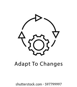 Adapt to Changes Vector Line Icon 