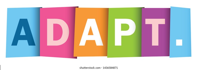 ADAPT. colorful vector concept word typography