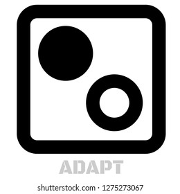 Adapt concept icon on white