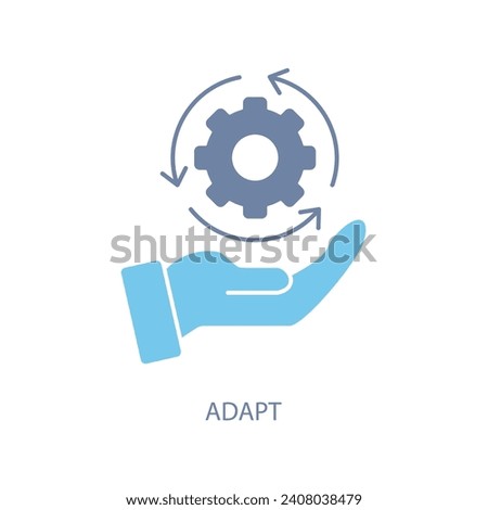 adapt concept line icon. Simple element illustration. adapt concept outline symbol design.