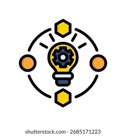 Adapt Development Icon Lineal Color Vector Illustration