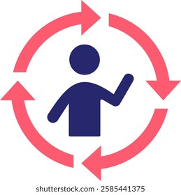 Adapt Icon Fill Vector Illustration