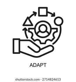 Adapt icon line vector illustration
