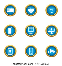 Adapt icons set. Flat set of 9 adapt vector icons for web isolated on white background