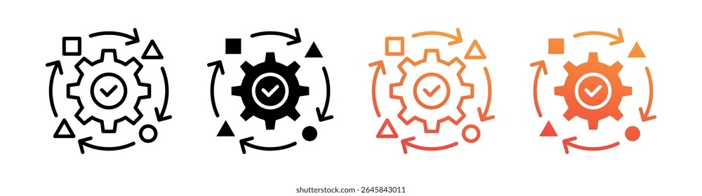 Adapt Multi Style Icon Set Vector