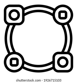 Adaptarse a un nuevo icono. Esquema adaptado al nuevo icono vector para el diseño web aislado en fondo blanco