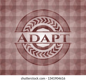 Adapt red seamless emblem with geometric background.