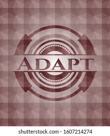 Adapt red seamless geometric badge.