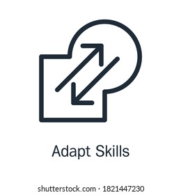 Adapt skills. Vector linear icon isolated on white background.