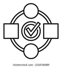 Adapt soft icon outline vector. Creative strategy. Business change