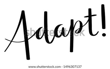 ADAPT! vector brush calligraphy banner