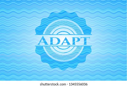 Adapt water wave concept emblem background.