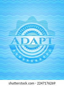 Adapt water wave representation emblem. Vector Illustration. Detailed. 