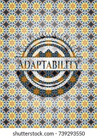 Adaptability arabic emblem. Arabesque decoration.
