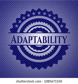  Adaptability badge with denim background