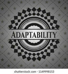 Adaptability black emblem. Vintage.