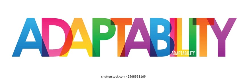 ADAPTABILITY colorful vector typography banner