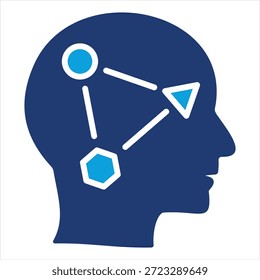 Estilo de ícone azul plano adaptável